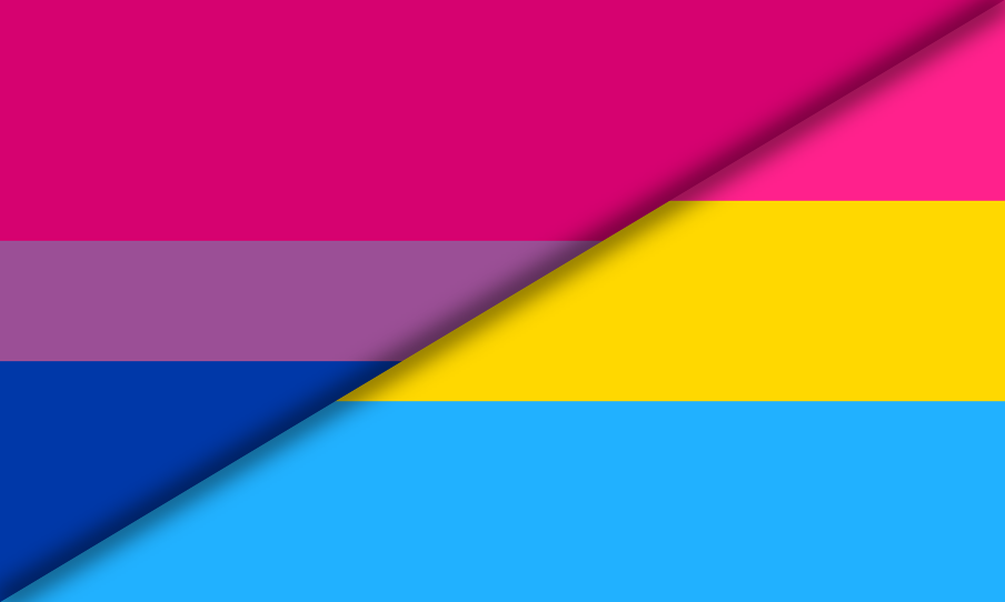 Drapeaux Bisexuel et Pansexuel